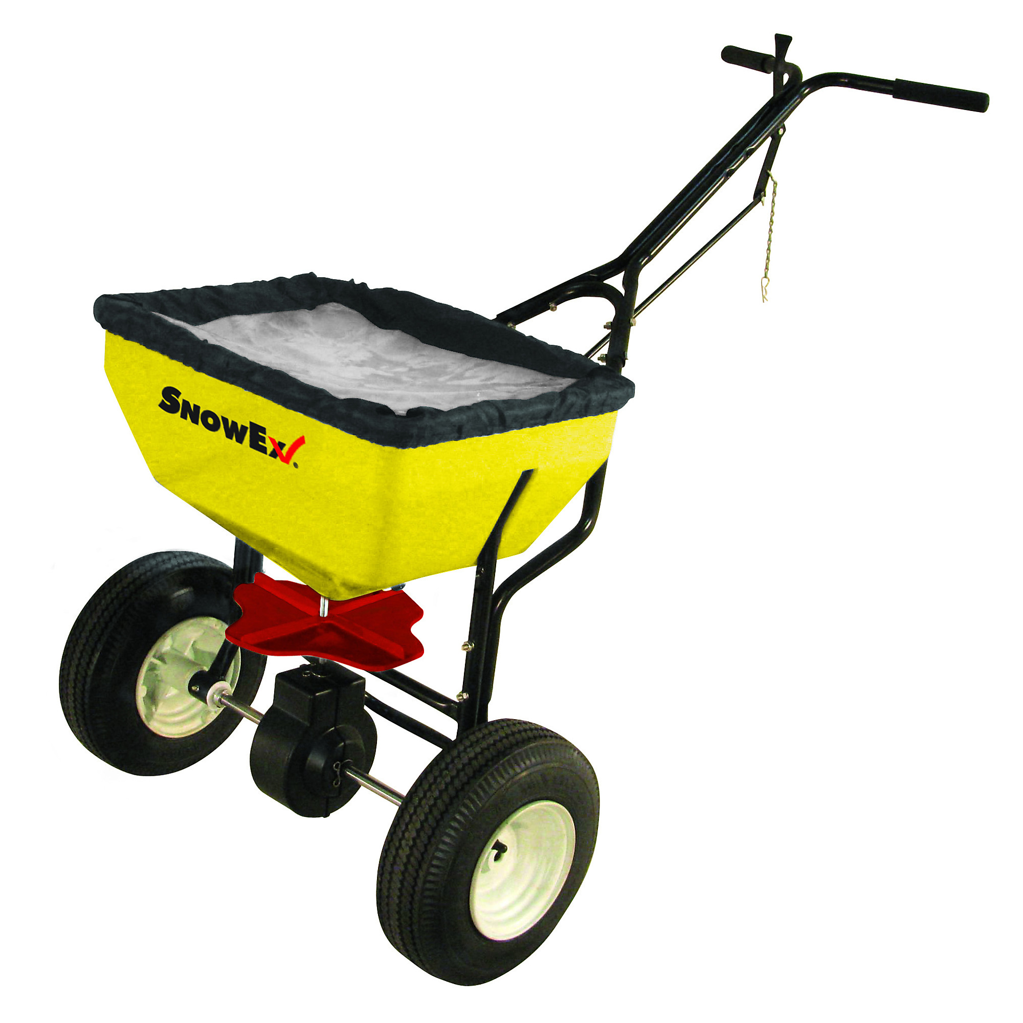 SnowEx Commercial Grade Walk-Behind Broadcast Spreader — 1.5 Cu. Ft. Capacity, Poly Hopper, Model# SP-65